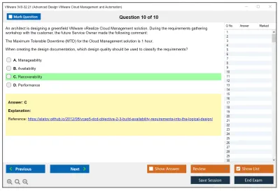 VMware 3V0-32.21 Advanced Design VMware Cloud Management and Automation Practice test exam simulator test engine exam Prep practice test questions answers Image 10