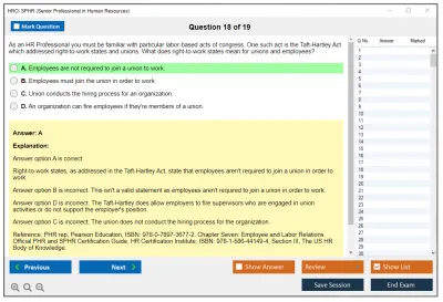 HRCI SPHR Senior Professional in Human Resources Practice test exam simulator test engine exam Prep practice test questions answers Image 18