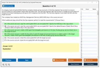 Amazon Web Services DOP-C02 AWS Certified DevOps Engineer - Professional Practice test exam simulator test engine exam Prep practice test questions answers Image 4