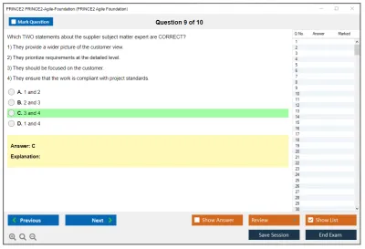 PRINCE2 PRINCE2-Agile-Foundation PRINCE2 Agile Foundation Exam Practice test exam simulator test engine exam Prep practice test questions answers Image 9