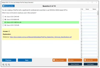 Netapp NS0-175 Cisco and NetApp FlexPod Design Specialist Practice test exam simulator test engine exam Prep practice test questions answers Image 6