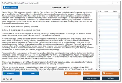 Test Prep CFA-Level-3 Chartered Financial Analyst Level 3 Practice test exam simulator test engine exam Prep practice test questions answers Image 13