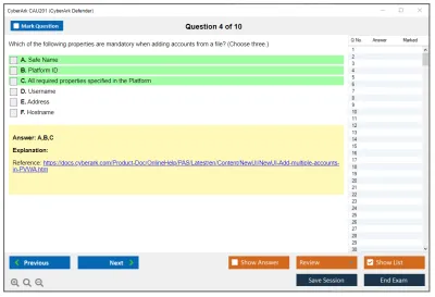 CyberArk CAU201 CyberArk Defender Practice test exam simulator test engine exam Prep practice test questions answers Image 4