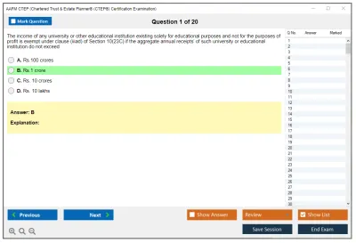 AAFM CTEP Chartered Trust & Estate Planner® (CTEP®) Certification Examination Practice test exam simulator test engine exam Prep practice test questions answers Image 1