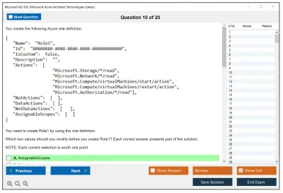 Microsoft AZ-303 Microsoft Azure Architect Technologies  Practice test exam simulator test engine exam Prep practice test questions answers Image 10