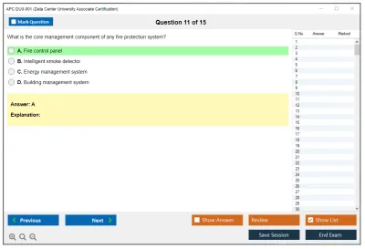 APC DU0-001 Data Center University Associate Certification Practice test exam simulator test engine exam Prep practice test questions answers Image 11