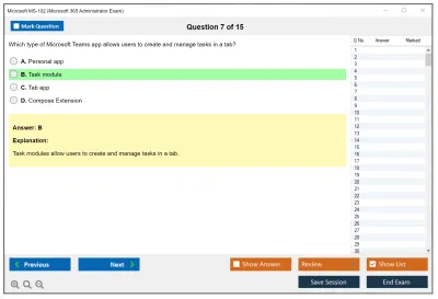 Microsoft MS-102 Microsoft 365 Administrator Exam Practice test exam simulator test engine exam Prep practice test questions answers Image 7
