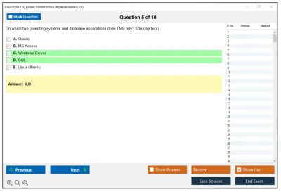 Cisco 500-710 Video Infrastructure Implementation (VII) Practice test exam simulator test engine exam Prep practice test questions answers Image 5