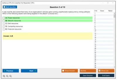 CertNexus CFR-410 CyberSec First Responder (CFR) Exam Practice test exam simulator test engine exam Prep practice test questions answers Image 5