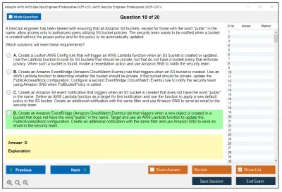 Amazon AWS AWS-DevOps-Engineer-Professional-DOP-C01 AWS DevOps Engineer Professional (DOP-C01) Practice test exam simulator test engine exam Prep practice test questions answers Image 18