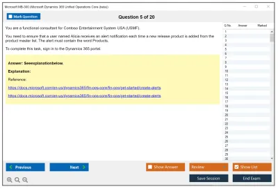 Microsoft MB-300 Microsoft Dynamics 365: Core Finance and Operations Practice test exam simulator test engine exam Prep practice test questions answers Image 5
