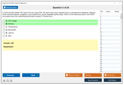 CompTIA N10-008 CompTIA Network+ Exam Practice test exam simulator test engine exam Prep practice test questions answers Image 5