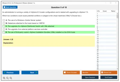 VMware 2V0-21.20 Professional VMware vSphere 7.x Practice test exam simulator test engine exam Prep practice test questions answers Image 5