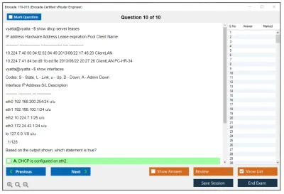 Brocade 170-010 Brocade Certified vRouter Engineer Practice test exam simulator test engine exam Prep practice test questions answers Image 10