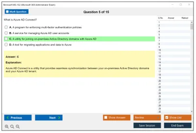 Microsoft MS-102 Microsoft 365 Administrator Exam Practice test exam simulator test engine exam Prep practice test questions answers Image 5