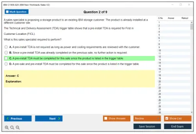 IBM C1000-020 IBM New Workloads Sales V2 Practice test exam simulator test engine exam Prep practice test questions answers Image 2