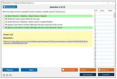 VMware 2V0-51.21 Professional VMware Horizon 8.x Practice test exam simulator test engine exam Prep practice test questions answers Image 3