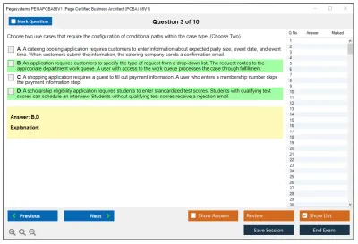 Pegasystems PEGAPCBA86V1 Pega Certified Business Architect (PCBA) 86V1 Practice test exam simulator test engine exam Prep practice test questions answers Image 3