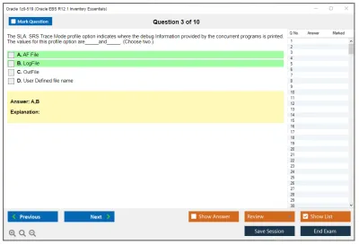 Oracle 1z0-519 Oracle EBS R12.1 Inventory Essentials Practice test exam simulator test engine exam Prep practice test questions answers Image 3