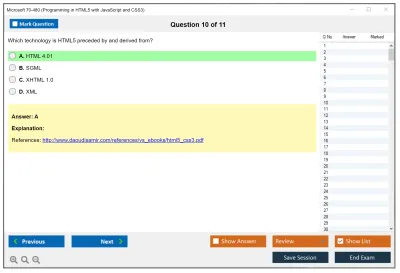 Microsoft 70-480 Programming in HTML5 with JavaScript and CSS3 Practice test exam simulator test engine exam Prep practice test questions answers Image 10