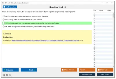 IIBA IIBA-AAC IIBA Agile Analysis Certification Practice test exam simulator test engine exam Prep practice test questions answers Image 10