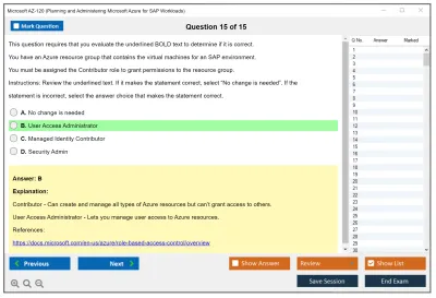 Microsoft AZ-120 Planning and Administering Microsoft Azure for SAP Workloads Practice test exam simulator test engine exam Prep practice test questions answers Image 15