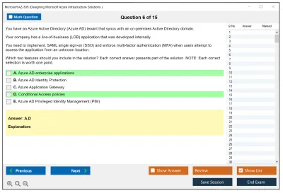 Microsoft AZ-305 Designing Microsoft Azure Infrastructure Solutions Practice test exam simulator test engine exam Prep practice test questions answers Image 6