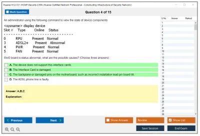 Huawei H12-721 Huawei Certified ICT Professional - Constructing Infrastructure of Security Network Practice test exam simulator test engine exam Prep practice test questions answers Image 4