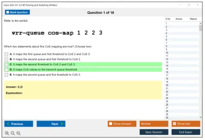 Cisco 400-101 CCIE Routing and Switching Written Practice test exam simulator test engine exam Prep practice test questions answers Image 1