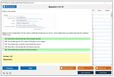 HP HPE6-A75 Aruba Certified Edge Professional Exam Practice test exam simulator test engine exam Prep practice test questions answers Image 5