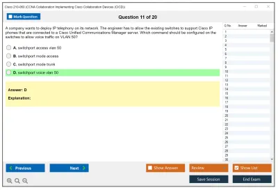 Cisco 210-060 CCNA Collaboration Implementing Cisco Collaboration Devices (CICD) Practice test exam simulator test engine exam Prep practice test questions answers Image 11
