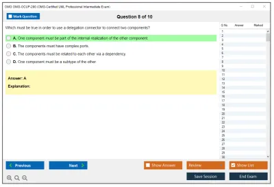 OMG OMG-OCUP-200 OMG-Certified UML Professional Intermediate Exam Practice test exam simulator test engine exam Prep practice test questions answers Image 8