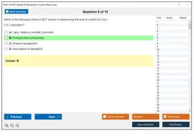 HRCI GPHR Global Professional in Human Resource Practice test exam simulator test engine exam Prep practice test questions answers Image 8