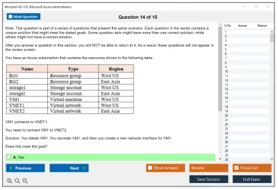 Microsoft AZ-103 Microsoft Azure Administrator Practice test exam simulator test engine exam Prep practice test questions answers Image 14