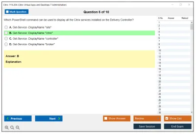 Citrix 1Y0-204 Citrix Virtual Apps and Desktops 7 Administration exam Practice test exam simulator test engine exam Prep practice test questions answers Image 6
