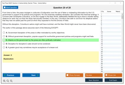 Test Prep GMAT-Section-3-Verbal-Ability Section Three : Verbal Ability Practice test exam simulator test engine exam Prep practice test questions answers Image 20