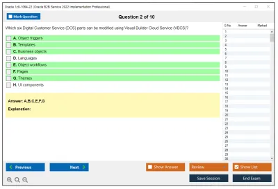 Oracle 1z0-1064-22 Oracle B2B Service 2022 Implementation Professional Practice test exam simulator test engine exam Prep practice test questions answers Image 2