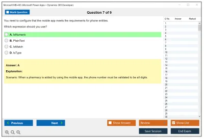 Microsoft MB-400 Microsoft Power Apps + Dynamics 365 Developer Practice test exam simulator test engine exam Prep practice test questions answers Image 7