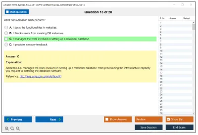 Amazon AWS AWS-SysOps-SOA-C01 AWS Certified SysOps Administrator - Associate Practice test exam simulator test engine exam Prep practice test questions answers Image 13