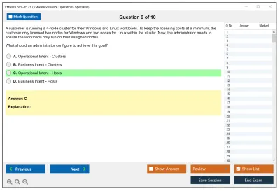 VMware 5V0-35.21 VMware vRealize Operations Specialist Practice test exam simulator test engine exam Prep practice test questions answers Image 9