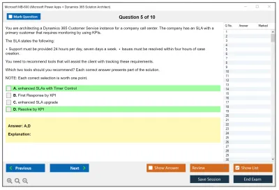 Microsoft MB-600 Microsoft Power Apps + Dynamics 365 Solution Architect Practice test exam simulator test engine exam Prep practice test questions answers Image 5