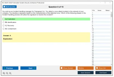 ISC2 ISSAP ISSAP Information Systems Security Architecture Professional Practice test exam simulator test engine exam Prep practice test questions answers Image 9