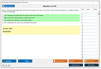 PMI PMI-RMP PMI Risk Management Professional (PMI-RMP) Exam Practice test exam simulator test engine exam Prep practice test questions answers Image 2