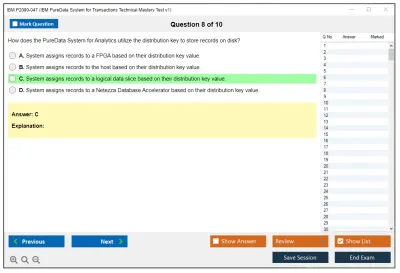 IBM P2090-047 IBM PureData System for Transactions Technical Mastery Test v1 Practice test exam simulator test engine exam Prep practice test questions answers Image 8