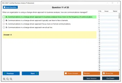 IIBA CBAP Certified Business Analysis Professional (CBAP) Practice test exam simulator test engine exam Prep practice test questions answers Image 11