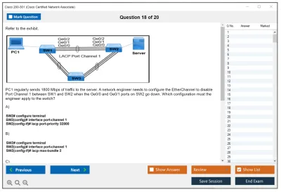 Cisco 200-301 Cisco Certified Network Associate Practice test exam simulator test engine exam Prep practice test questions answers Image 18