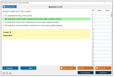 Six Sigma LSSYB Lean Six Sigma Yellow Belt Practice test exam simulator test engine exam Prep practice test questions answers Image 2
