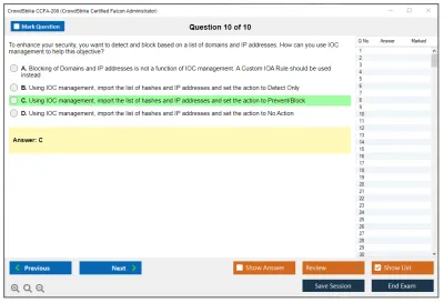 CrowdStrike CCFA-200 CrowdStrike Certified Falcon Administrator Practice test exam simulator test engine exam Prep practice test questions answers Image 10