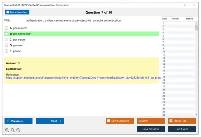 Riverbed 830-01 RCPE Certified Professional WAN Optimization Practice test exam simulator test engine exam Prep practice test questions answers Image 7