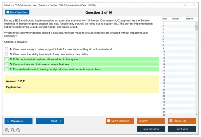 Salesforce B2B-Solution-Architect Salesforce Certified B2B Solution Architect Practice test exam simulator test engine exam Prep practice test questions answers Image 2